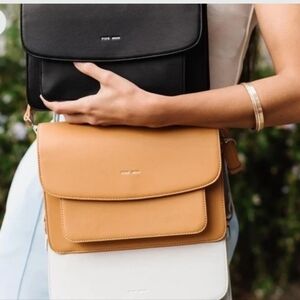 Pixie Mood Zoe Crossbody Vegan  Leather Bag With Removable Strap Light Brown